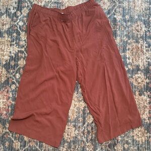 H&M Rust Flat Front Cropped Pants XL